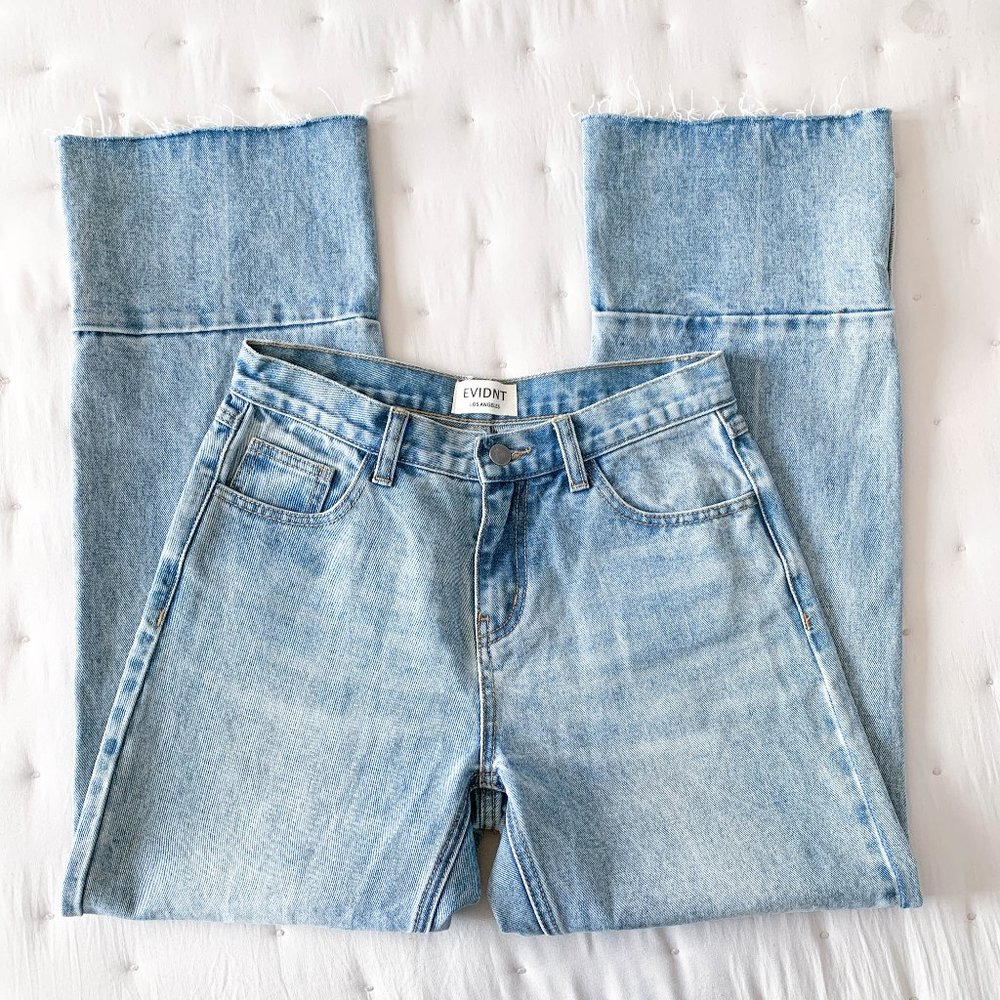 (SOLD) Evidnt LA high rise wide leg seamed jeans